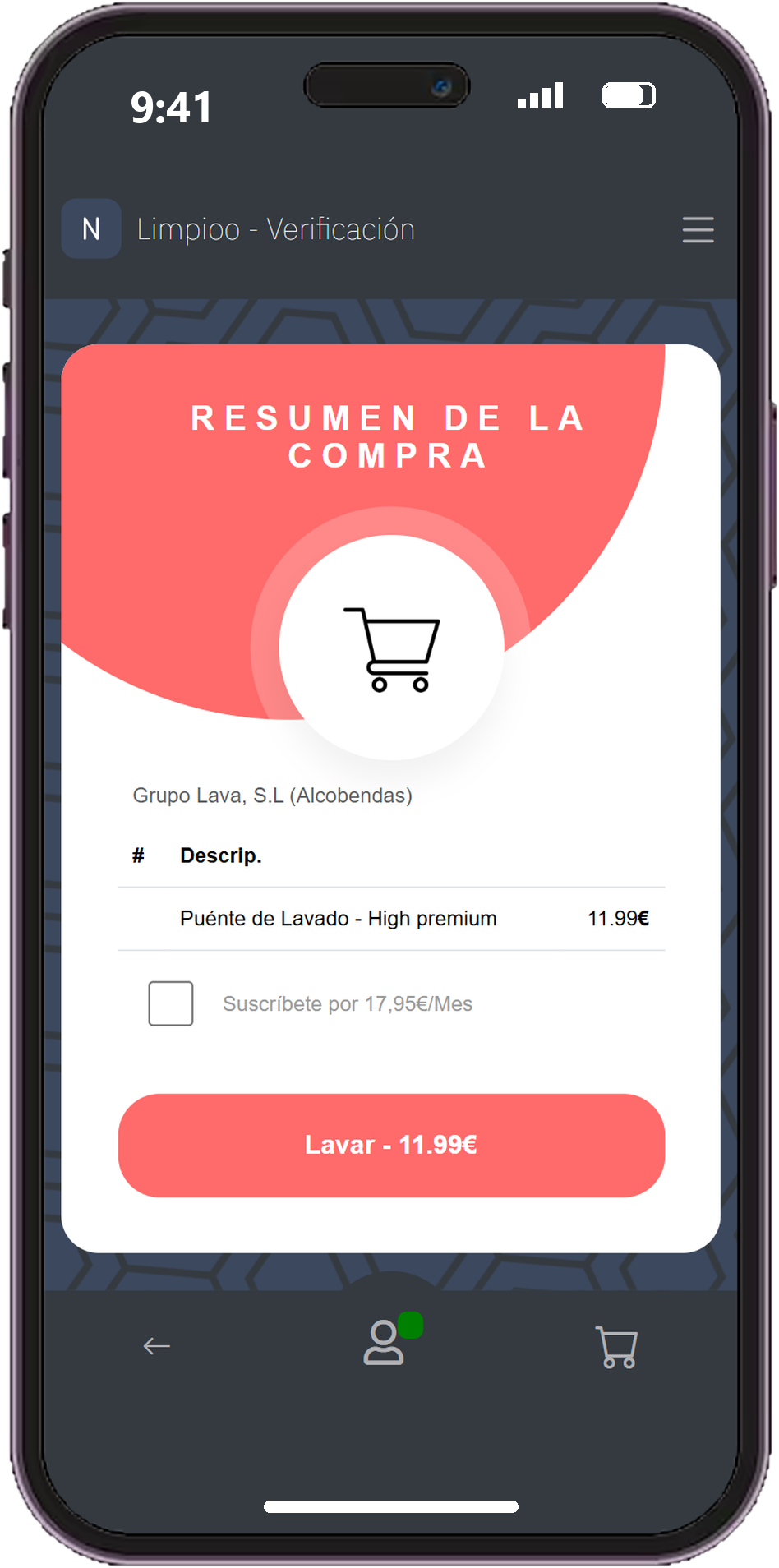Paso 2: resumen de la compra